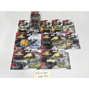 Matchbox Jurassic World Die-Cast Vehicles Lot Carded + 5-Pack New Sealed Cars